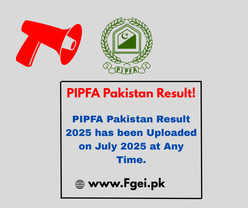 PIPFA Pakistan Result 